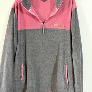 Simply Southern Women's Two-Tone Pink and Gray Cowl Sweater